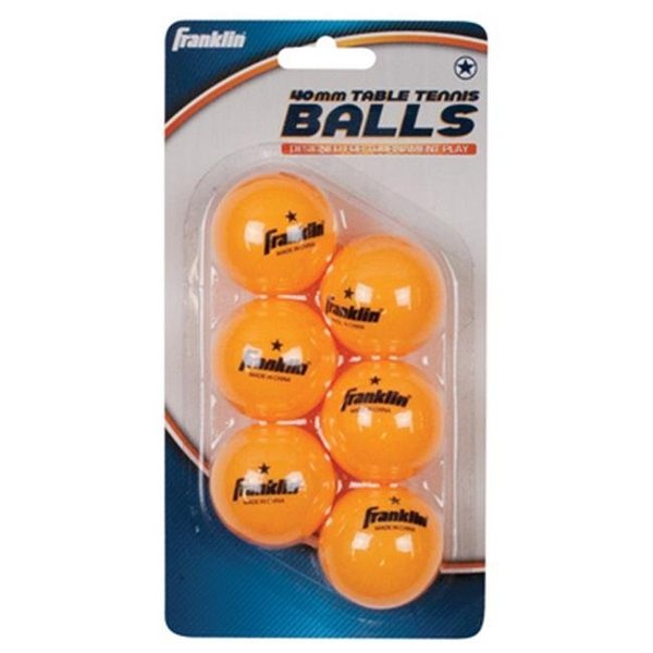 Franklin Sports Franklin Sports 57105 Table Tennis Balls; Orange - 6 Pack 314120